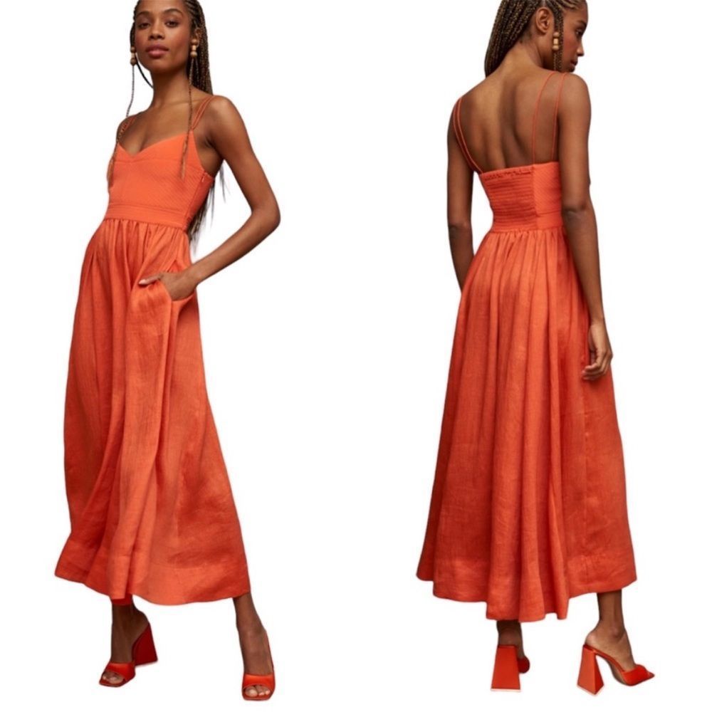 La Ligne Tracy Maxi Dress in Tangerine Size M